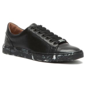 Frye Ivy Low Lace Leather Sneakers in Black